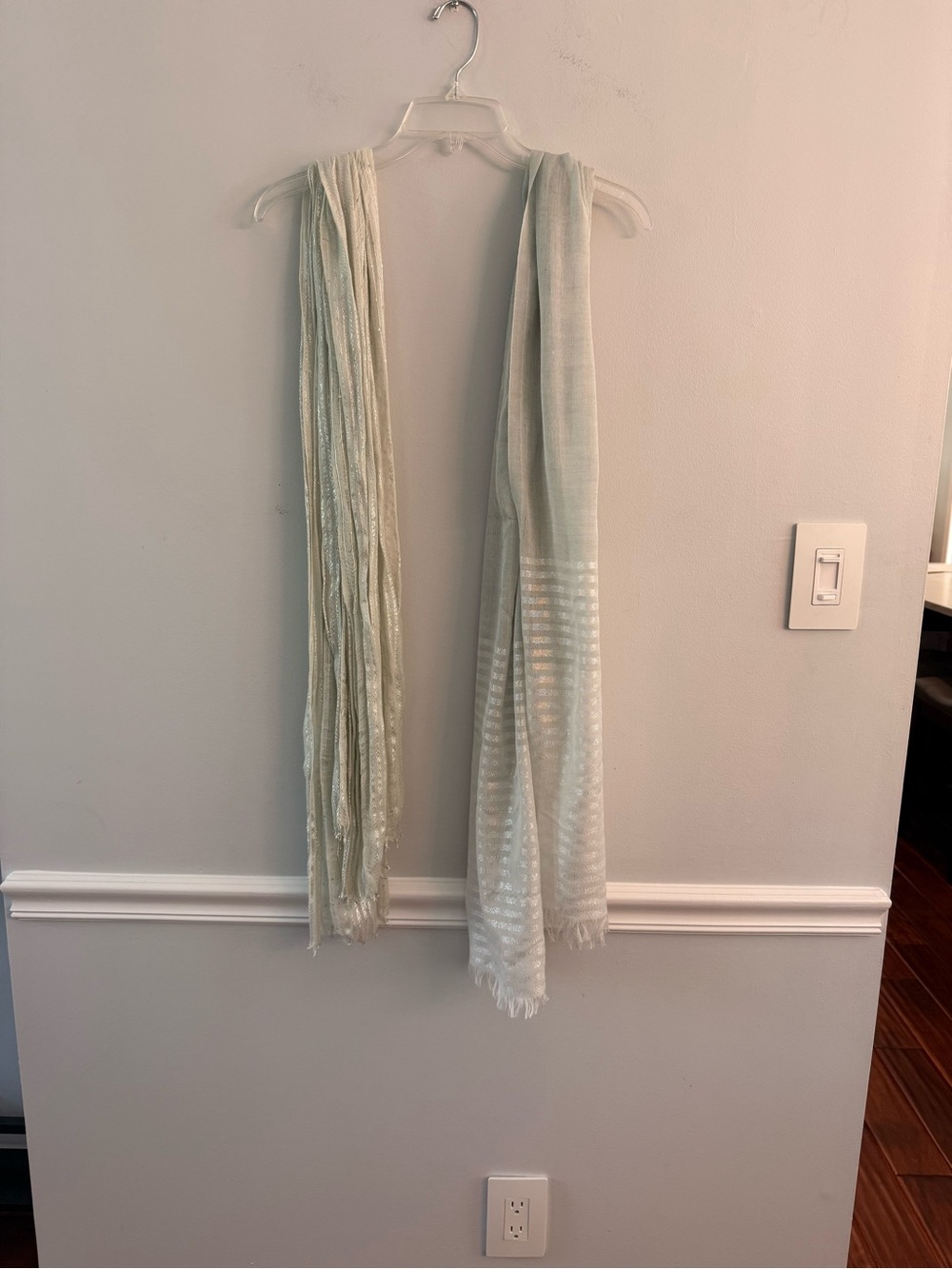 2 Silvery Women's Scarfs